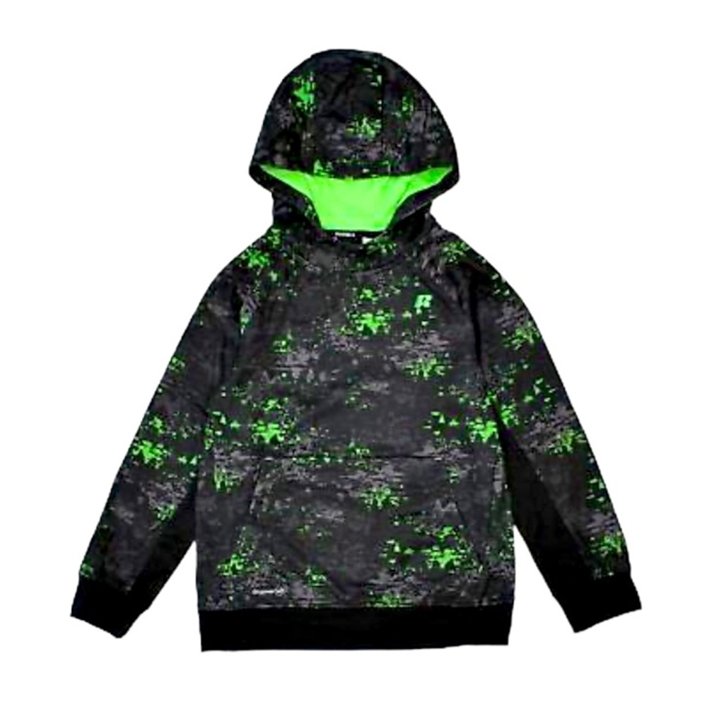 Youth Large Boys Russel Athletic Neon Green Hoodie